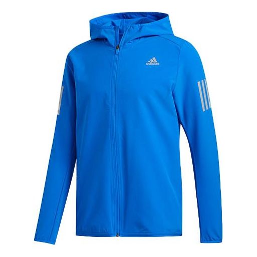 

Куртка own the run jkt running sports jacket blue Adidas, синий