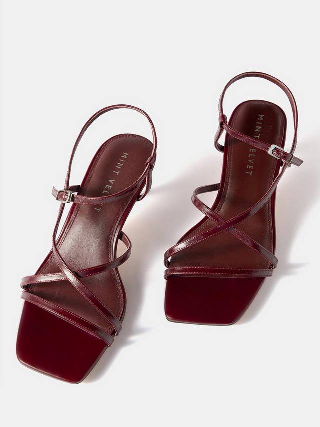 Босоножки-лодочки на тонких ремешках Mint Velvet, Red Burgundy — фото 2