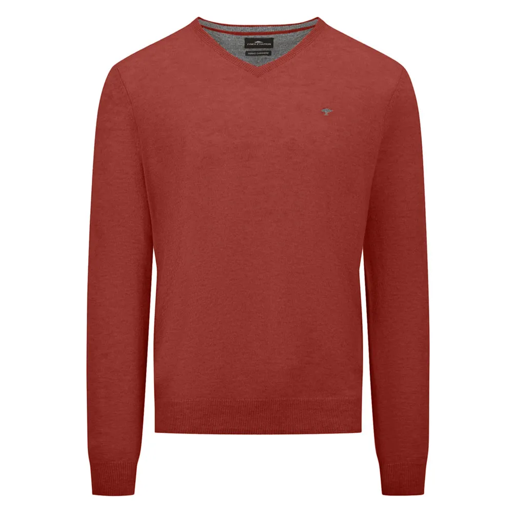

Свитер Fynch Hatton 1414801 v neck, красный