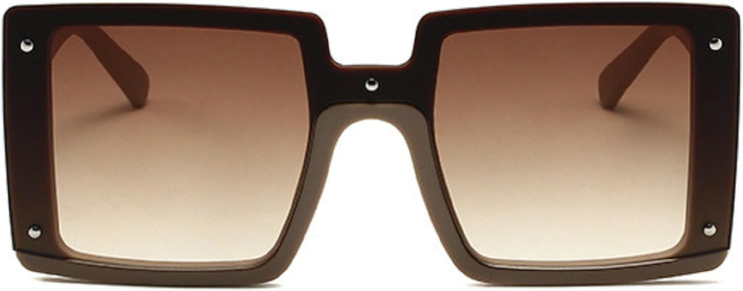 

Крупные квадратные солнцезащитные очки для мужчин и женщин, модные винтажные зеркальные очки, роскошные градиентные солнцезащитные очки с защитой от УФ-излучения UV400, N45 mincl, Brown