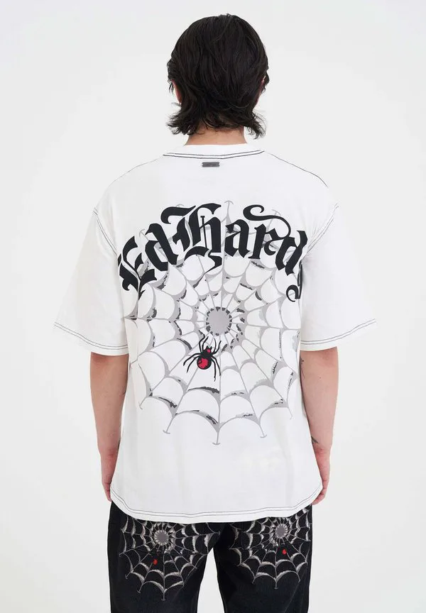 

Футболка с принтом "вдова в свободном стиле" Ed Hardy, White