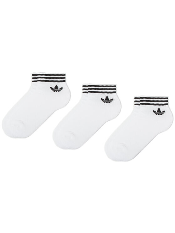 

Комплект из 3 низких носков унисекс Adidas, белый