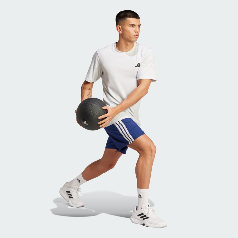 Спортивные шорты Adidas Essentials Training 3-Stripes Woven Shorts, цвет Dark Blue — фото 3