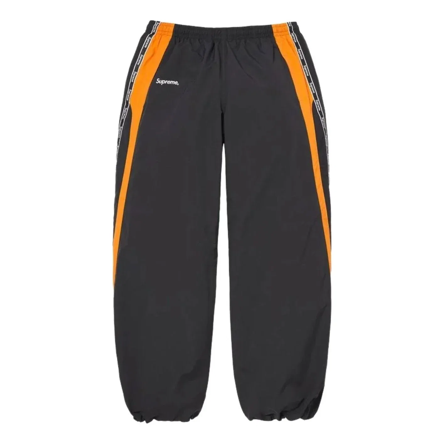 Спортивные брюки Supreme SS26 с логотипом и тесьмой, черный