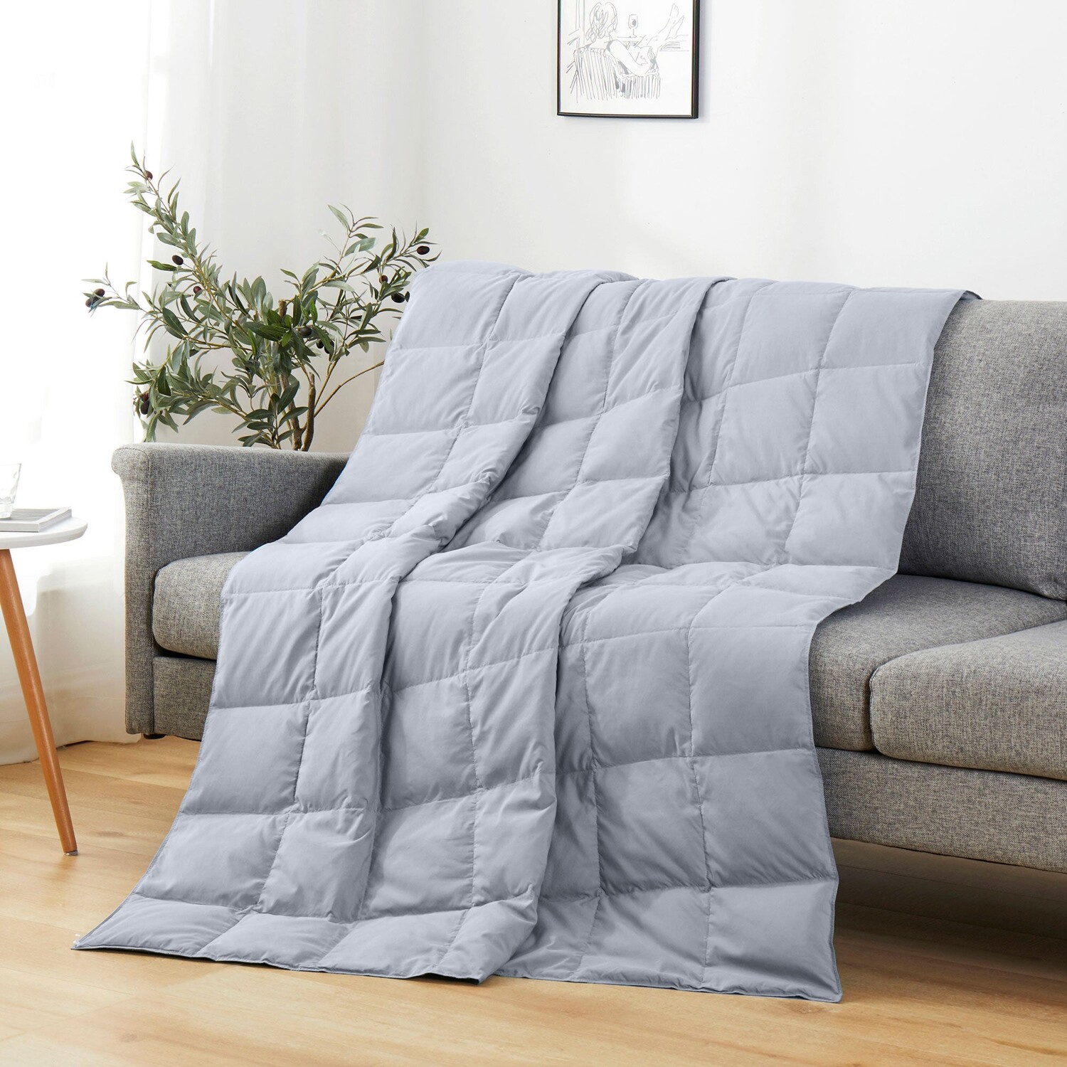 

Одеяло Peace Nest из серого утиного пуха, 30 %, цвет Gray