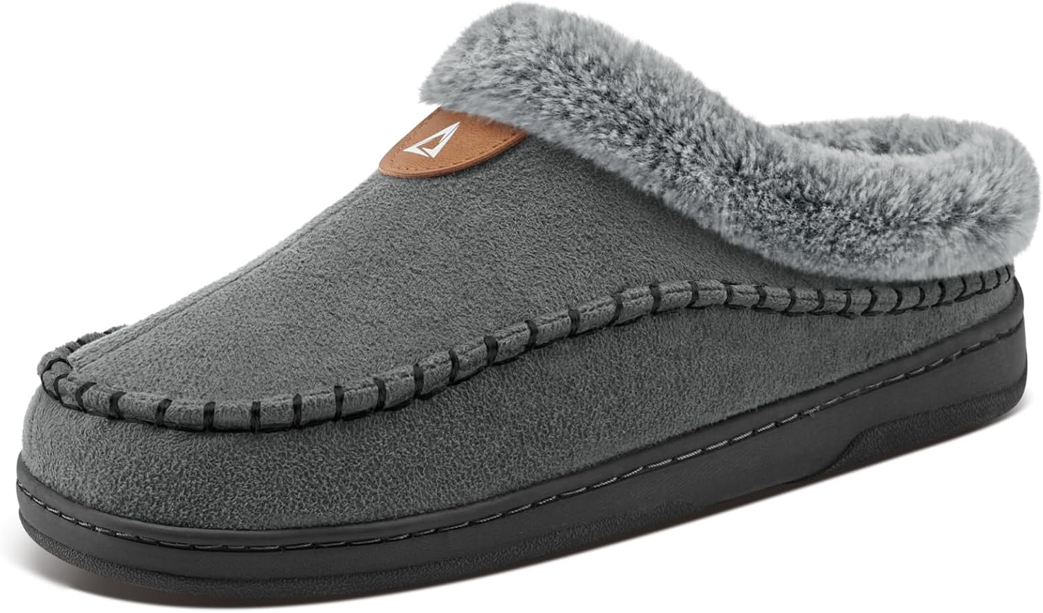 

Мужские тапочки ATHMILE, теплые мокасины с эффектом памяти, домашние и уличные, с мягкой плюшевой подкладкой, для дома и спальни, серый