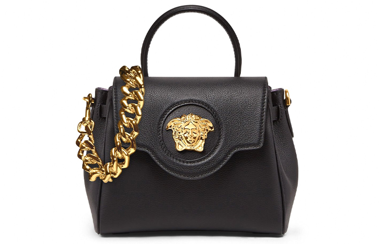 

Сумка через плечо из коровьей кожи, маленький размер, женская, black VERSACE, Set (Bag+Dust Bag)