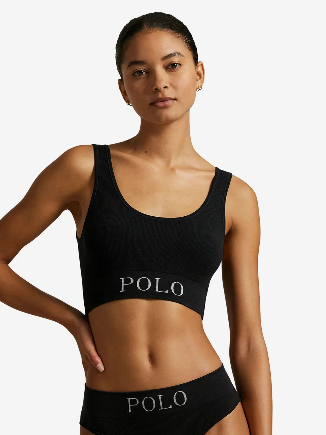 Бюстгальтер-бралетт 'Рельековый бесшовный' Polo Ralph Lauren, Black — фото 2