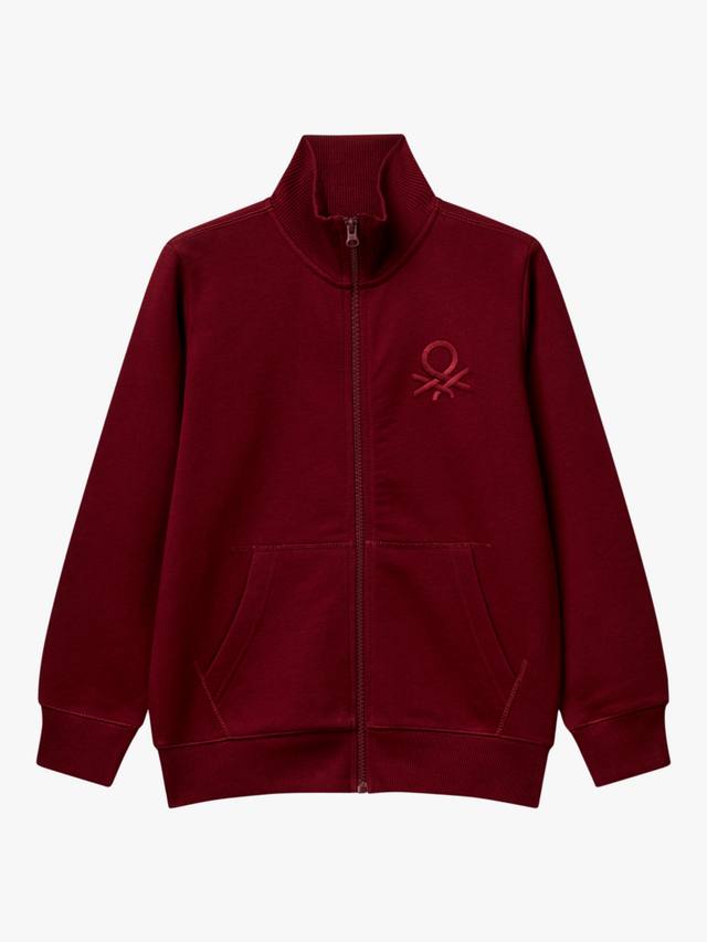 

Детский хлопковый худи на молнии Benetton, Red