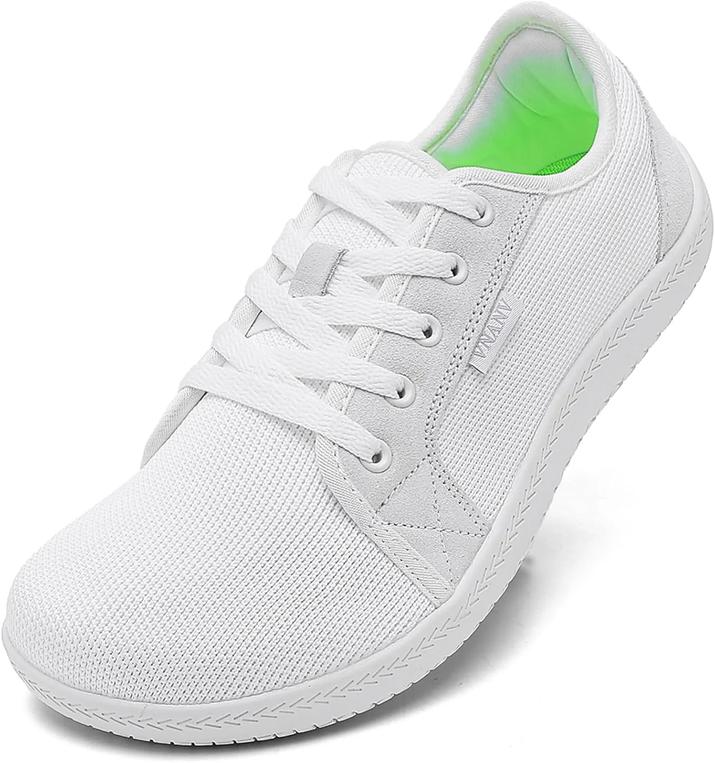 

Мужские босоногие кроссовки с широкой носочной частью | Минималистичные кеды с нулевым перепадом для ходьбы и занятий в зале | Дышащая сетчатая обувь для кросс-тренинга | Легкие, естественные ощущения для равновесия и осанки VNANV, белый