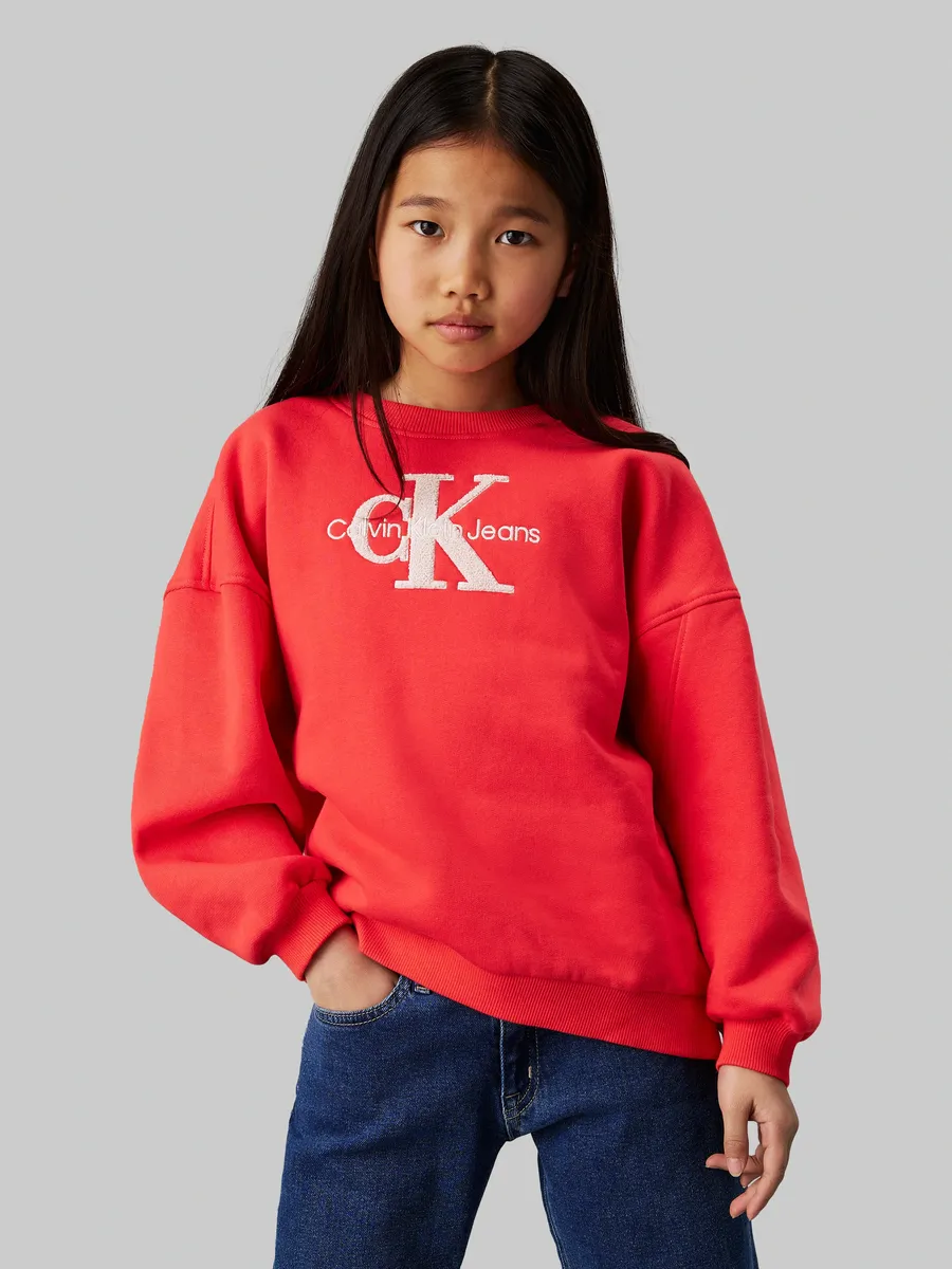 

Толстовка Calvin Klein Jeans "Teddy Monologo Fleece Cn", цвет Bittersweet
