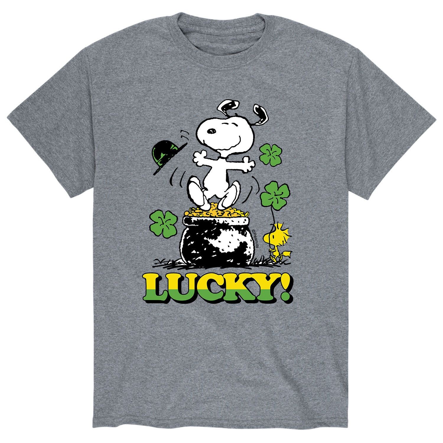

Мужская футболка Peanuts Snoopy "Lucky" Pot O' Gold Licensed Character
