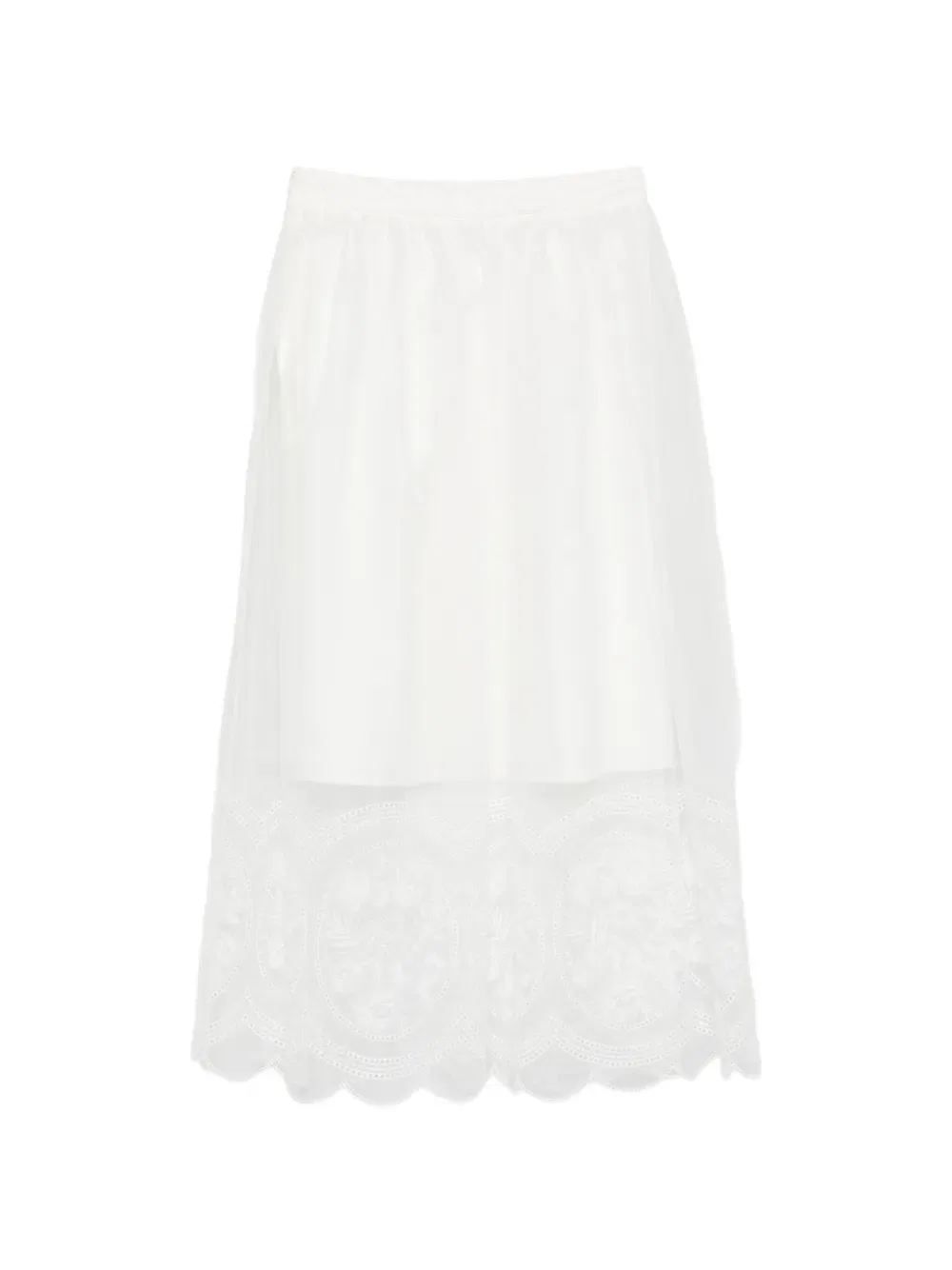 Вышитая юбка Elie Saab Junior, белый — фото 2