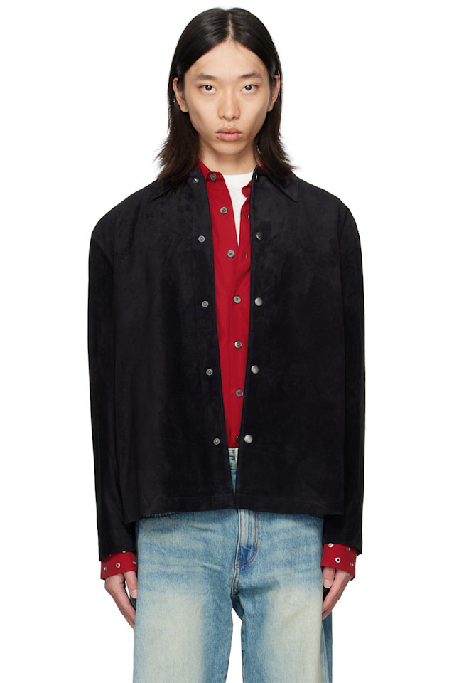 

Рубашка-Накидка из замши с застежками-кнопками Coor, черный