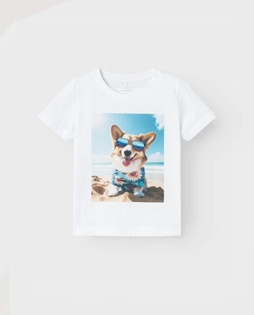 

Футболка для мальчика с коротким рукавом Name It, белый