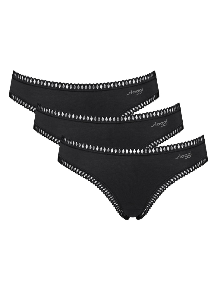 

Sloggi Трусы Slip 3er Pack in Schwarz