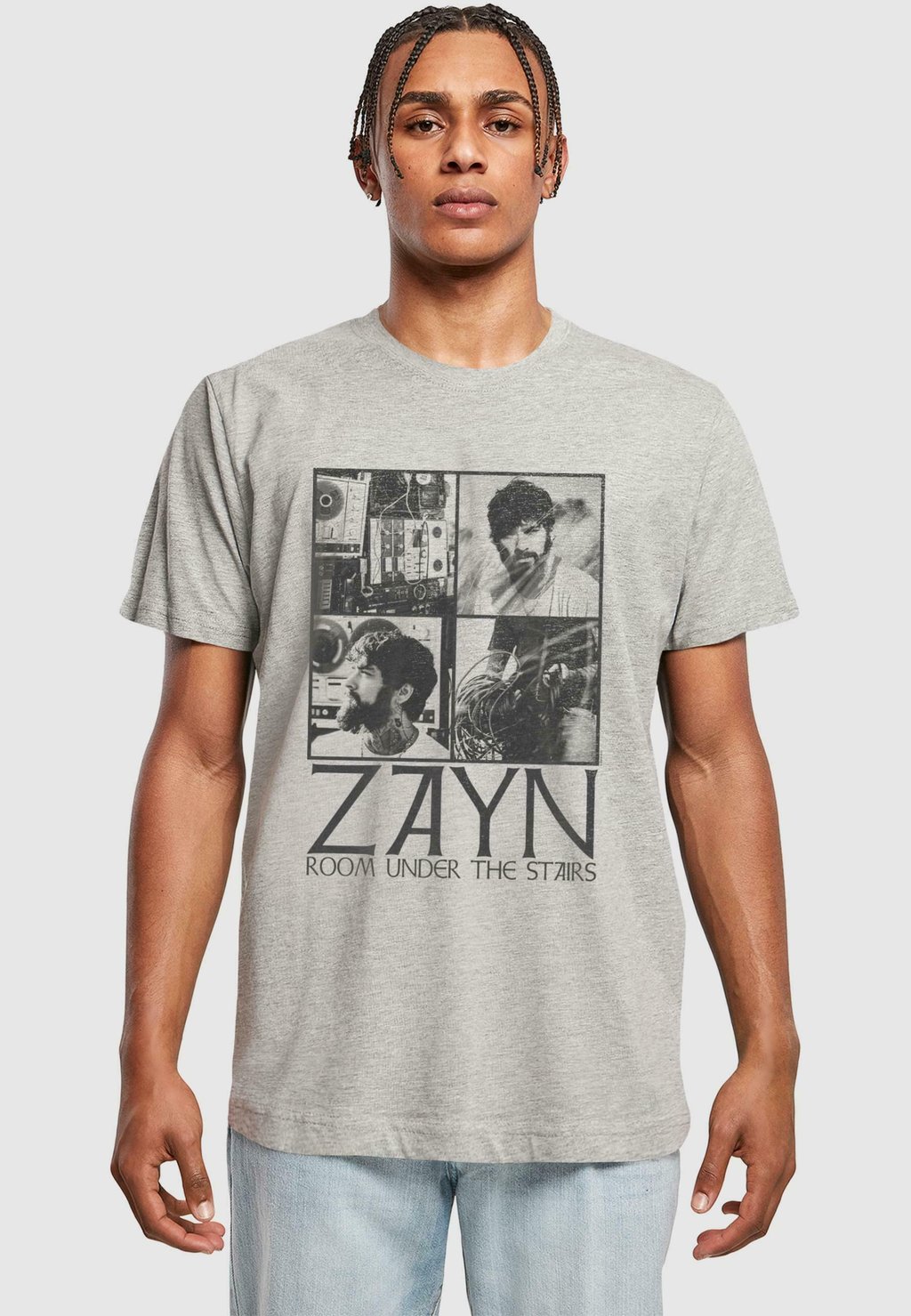 

Футболка с принтом ZAYN - QUAD COLLAGE Merchcode, светло-серый