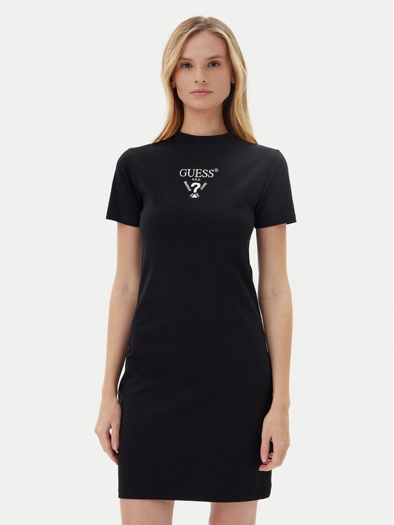 

Платье на каждый день обычный крой V4YK02 KCDH1 Guess, черный