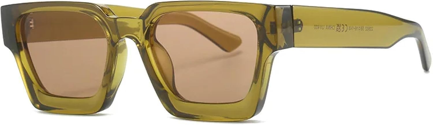 

Классические панк-солнцезащитные очки для женщин и мужчин, винтажные, с леопардовым принтом, для активного отдыха, с защитой от УФ-излучения UV400 UATXTAU, C14green-lightbrown