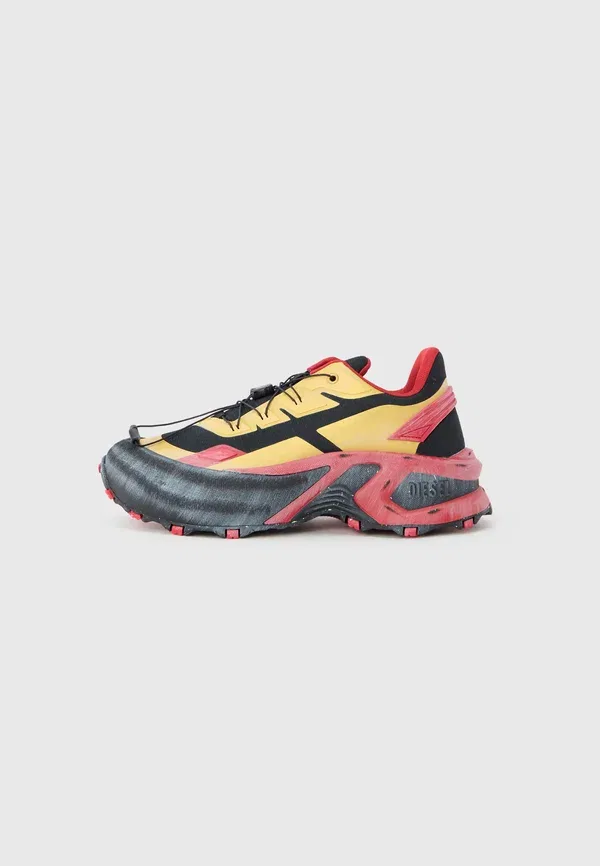 Кроссовки Diesel D cage trainers, черный/золотистый/китайский красный