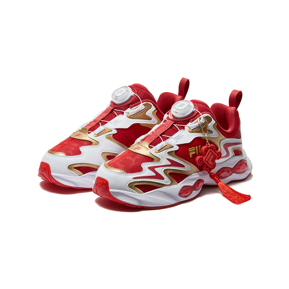 FILA KIDS Heritage FHT Rebound Low top детские кроссовки для бега Dark Red/FILA White для подростков — фото 4