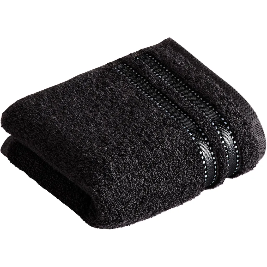 

Полотенце для умывания Cult Deluxe в наборе, с блестящей каймой, ВЕГАНСКОЕ Vossen, черный