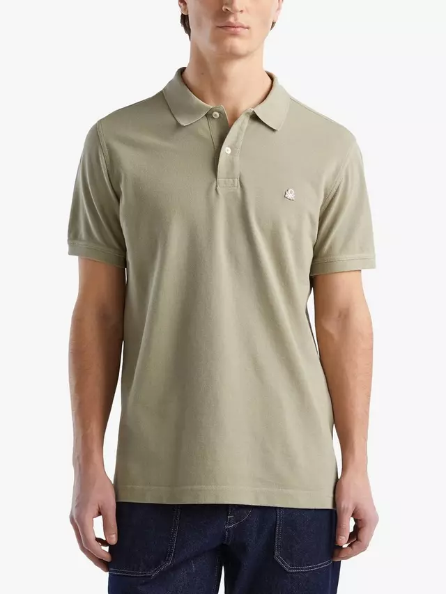 

Поло Benetton Short Sleeve, цвет pale/khaki/green