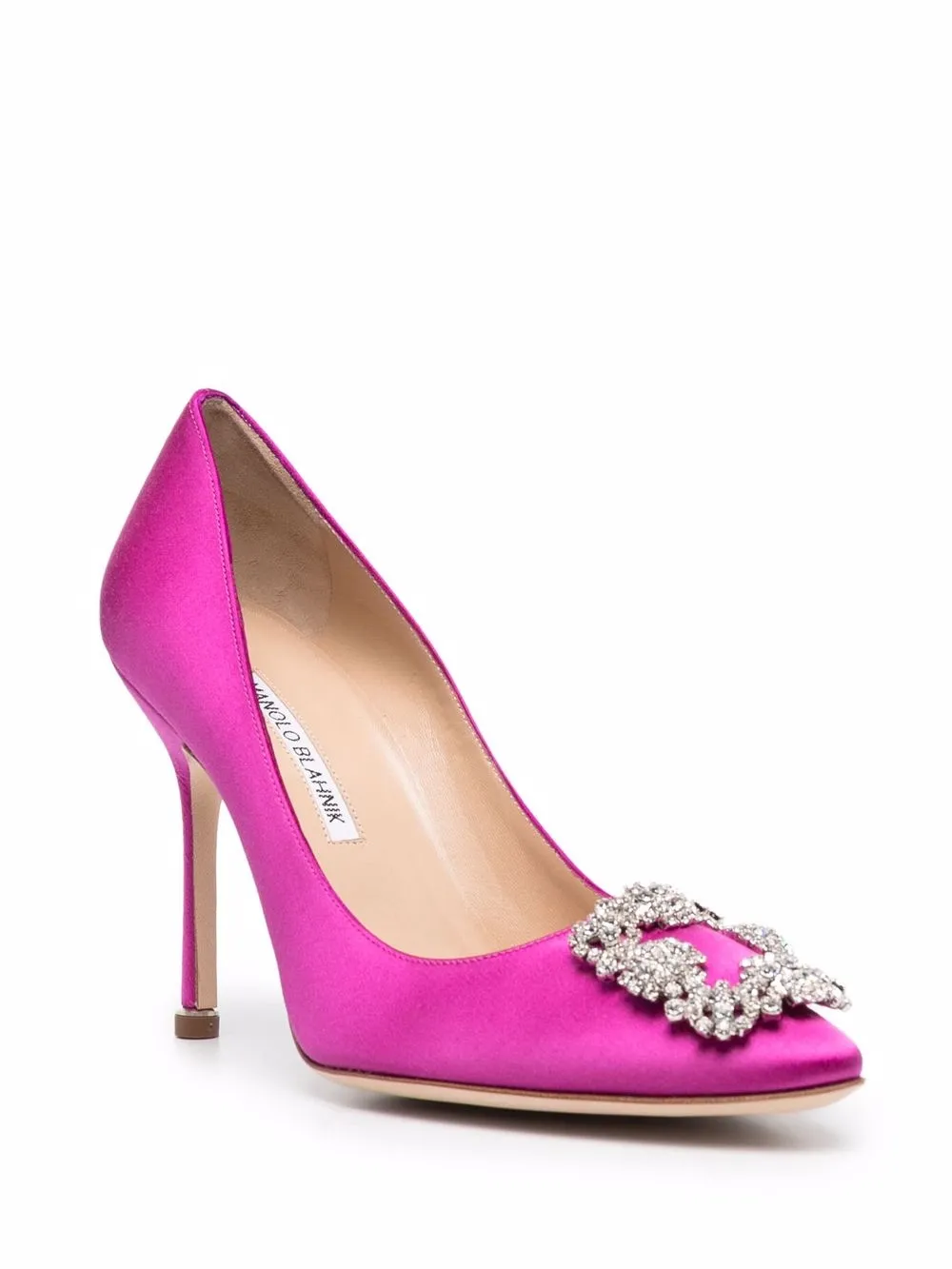 Атласные туфли-лодочки Hangisi Manolo Blahnik, фиолетовый — фото 2