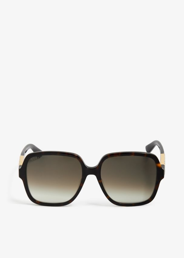 

Солнцезащитные очки Gucci Rectangular Frame, коричневый