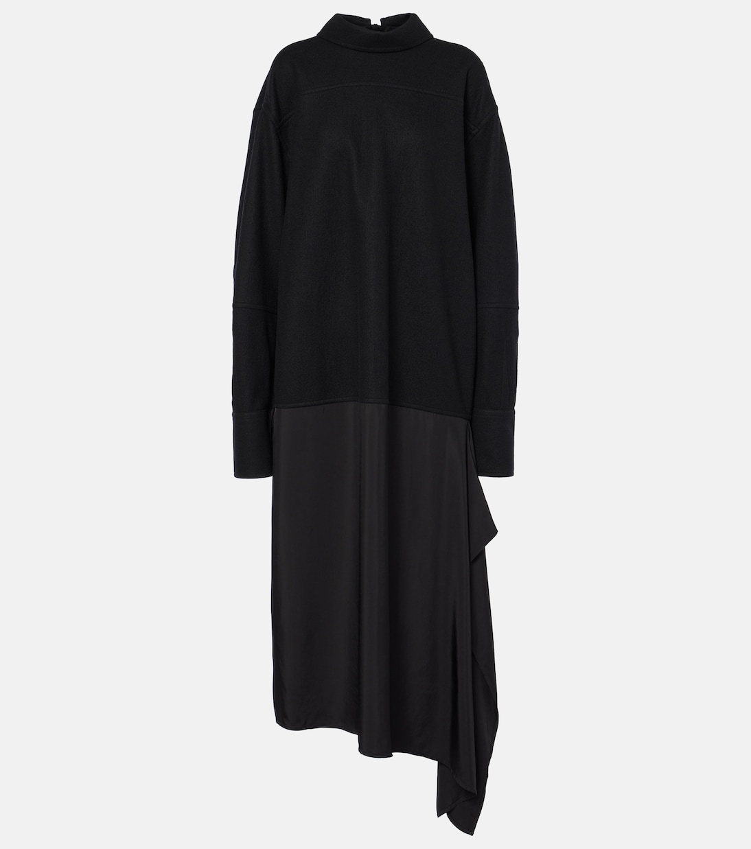 

Платье-трансформер из шерсти миди Jil Sander, черный