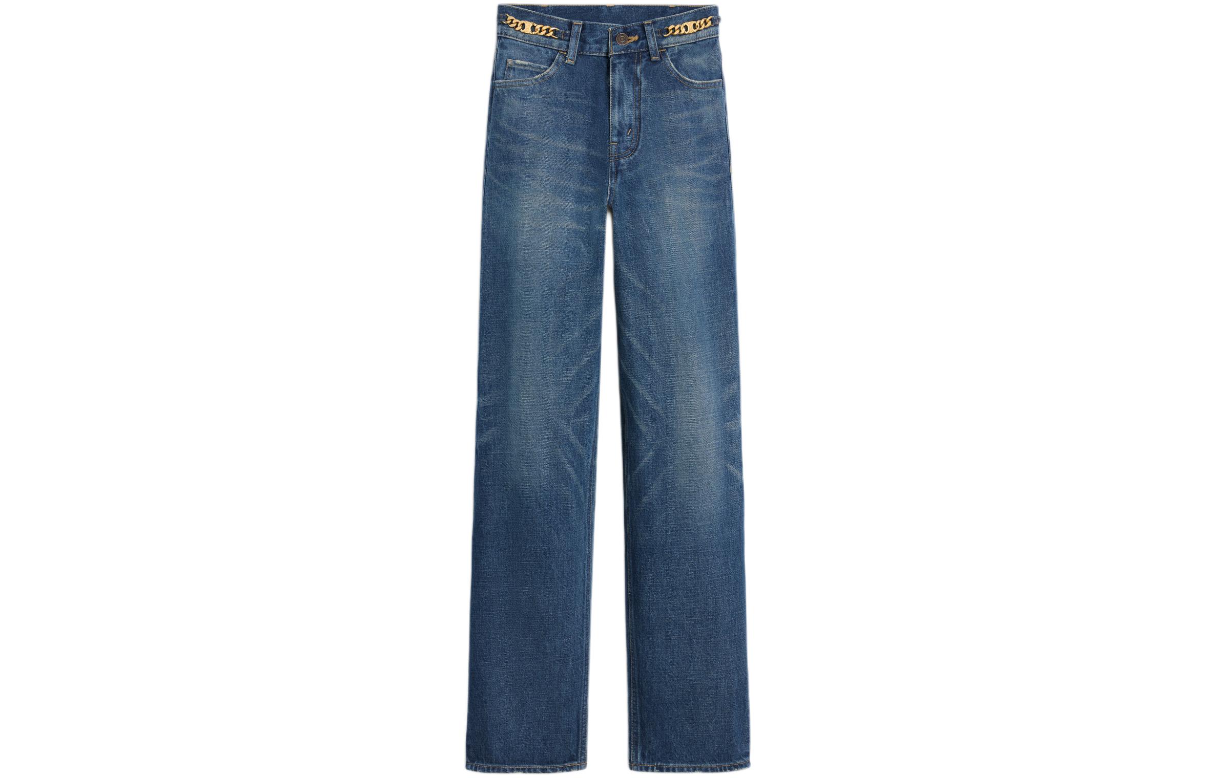 

Джинсы SS24 женские, с эффектом потертости Celine, washed