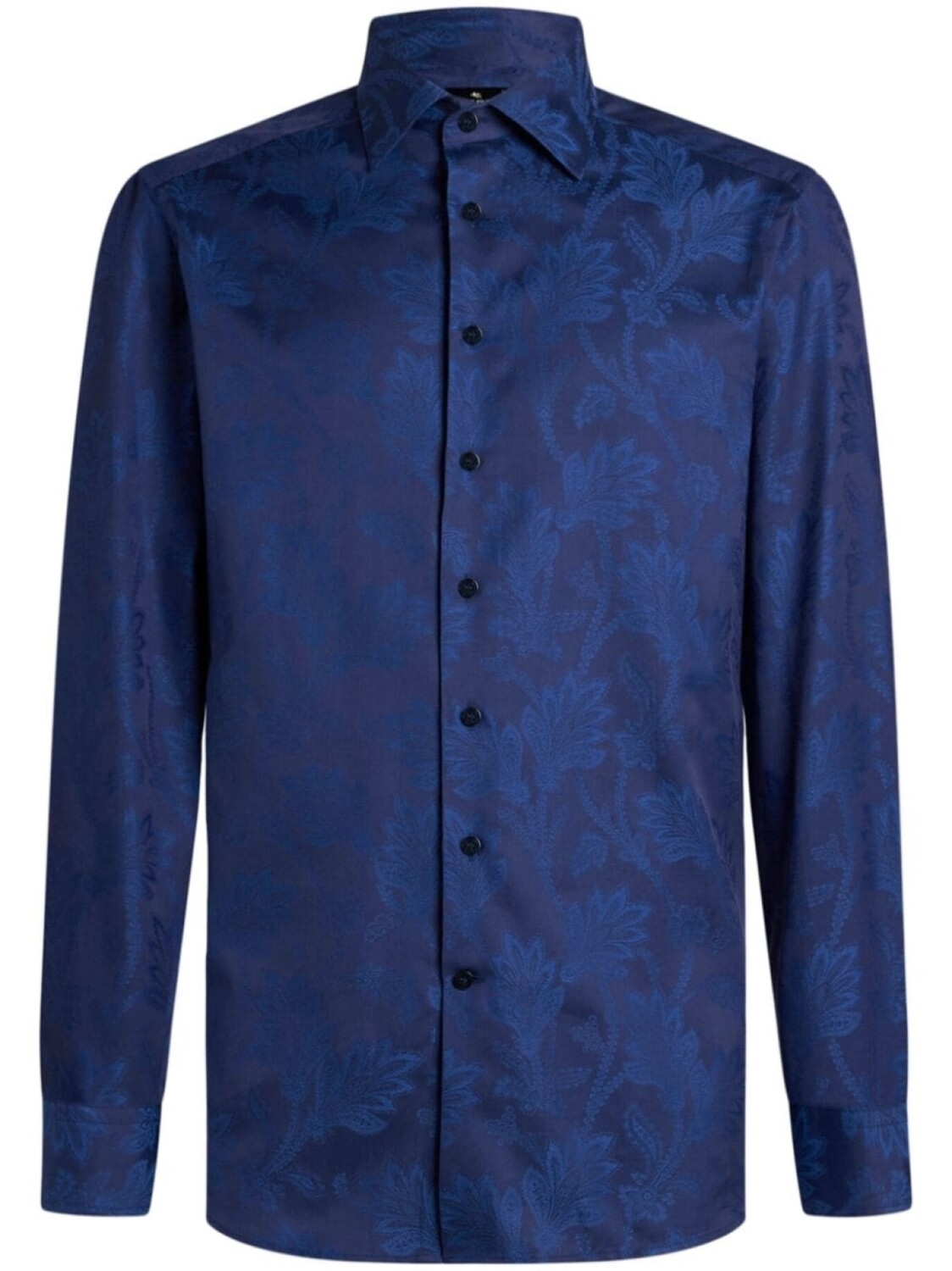 

ETRO хлопковая рубашка с узором пейсли, синий