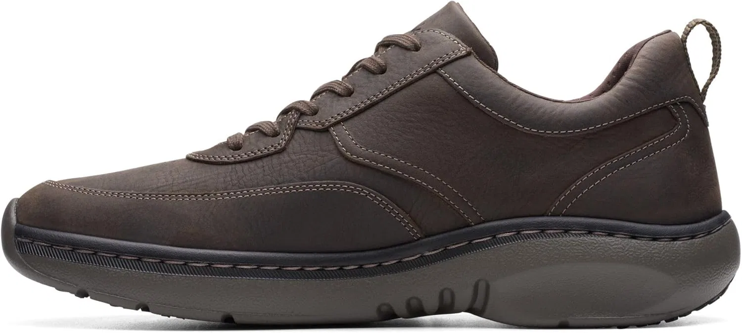 Мужские кроссовки Clarkspro на шнуровке Clarks, Dark Brown Milled Leather — фото 3