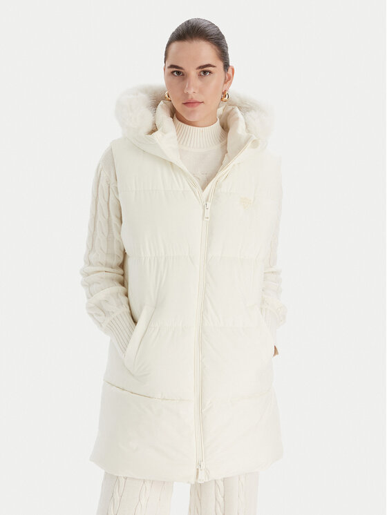 

Утепленный жилет regular fit W5BL81 W3282 Guess, белый