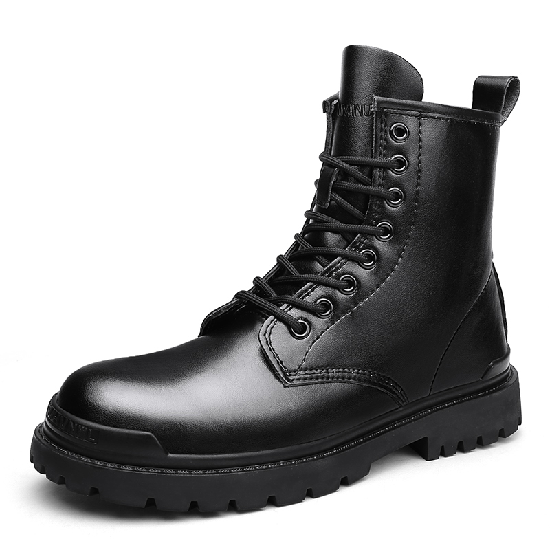 

Eminu Короткие полусапоги мартин мужские черные с 8 люверсами, цвет Black 8 Eyelets