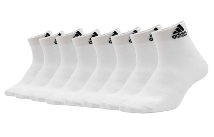 Унисекс баскетбольные носки Adidas, White 4 Pack — фото 2