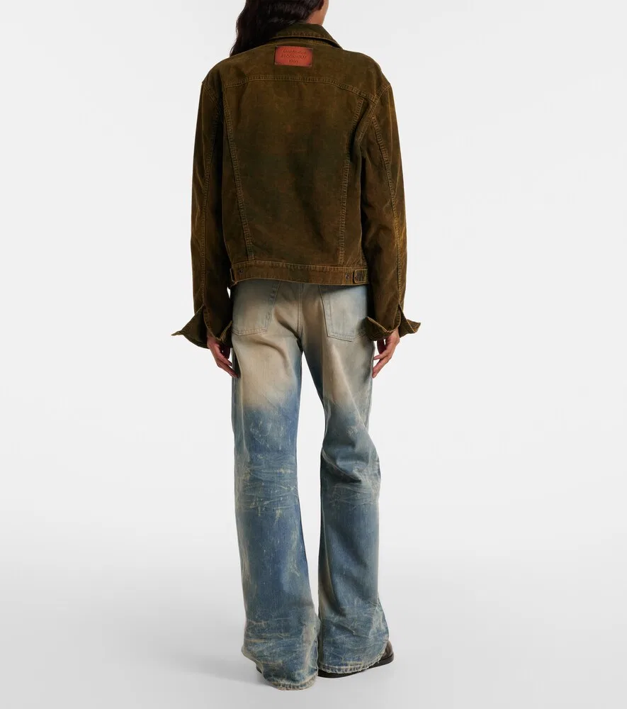 Джинсы с высокой посадкой и широкими штанинами 2021 года Acne Studios, синий — фото 3