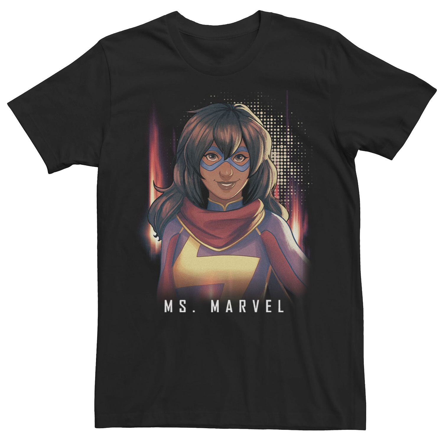 

Мужская футболка с портретом в стиле комиксов Ms. Marvel Licensed Character