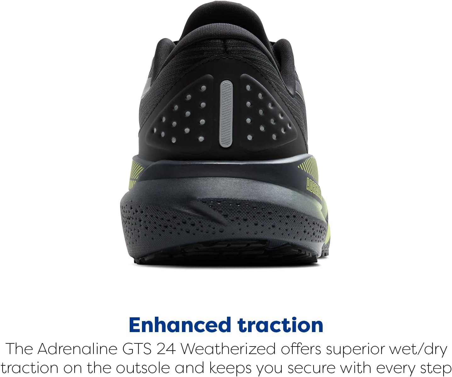 Мужские беговые кроссовки Brooks Adrenaline GTS 24 с поддержкой, черный/желтый — фото 3