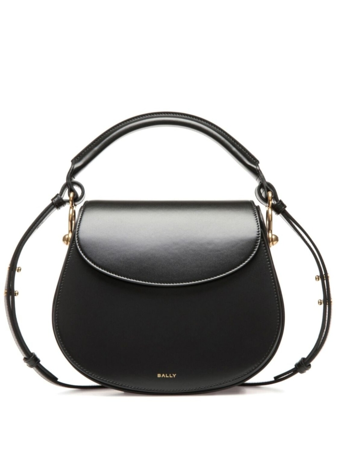 

Bally кожаная сумка через плечо, черный