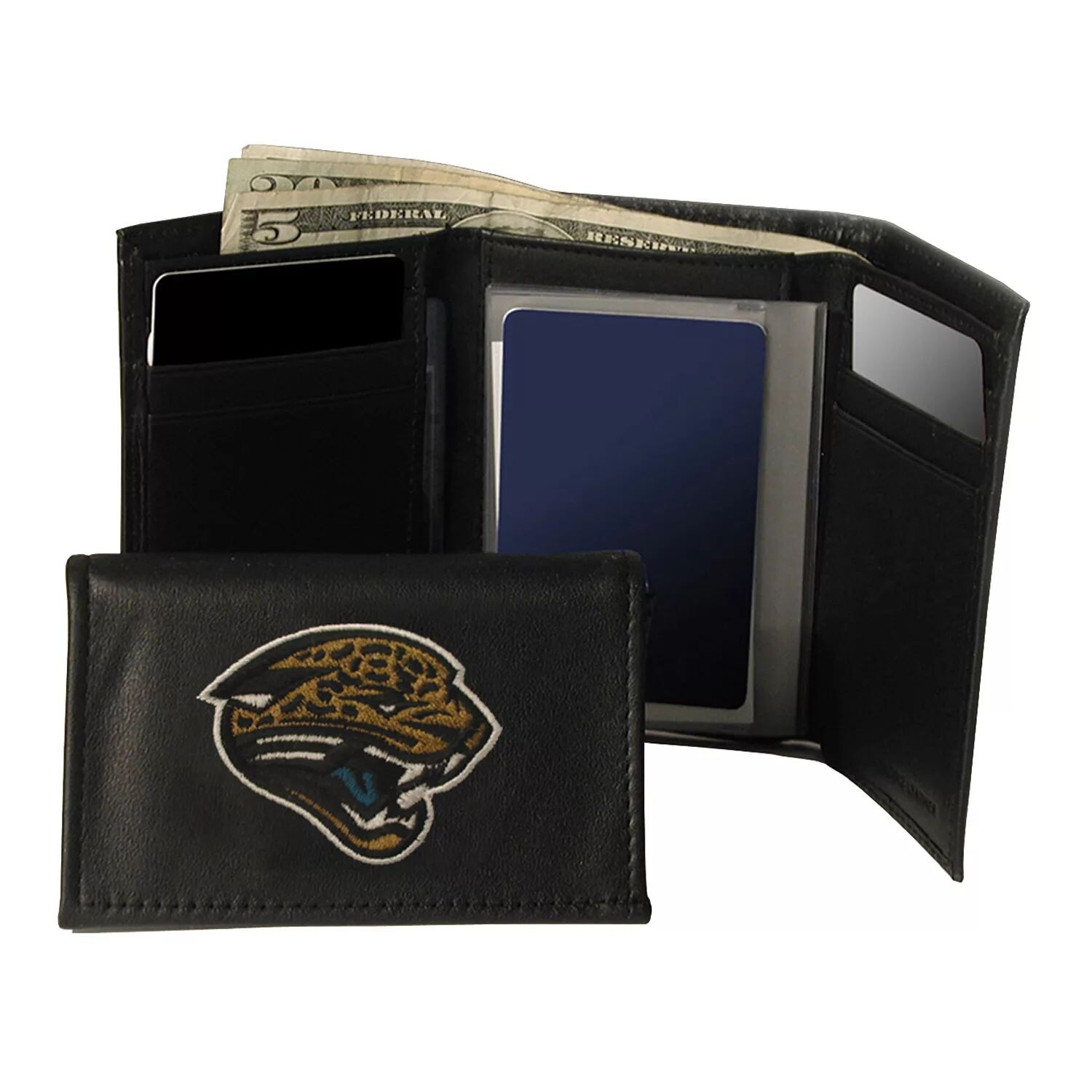 

Кожаный кошелек тройного сложения Jacksonville Jaguars