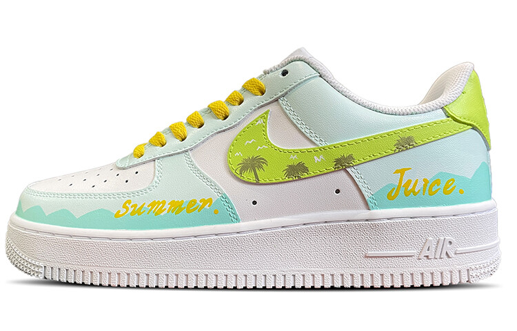 

Кроссовки для скейтбординга Air Force 1 мужские низкие зеленые/белые Nike, Зеленый, Кроссовки для скейтбординга Air Force 1 мужские низкие зеленые/белые Nike
