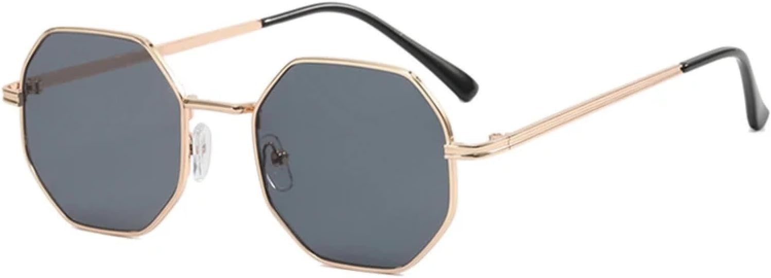 

Солнцезащитные очки с защитой от УФ-излучения UV400 | Металлическая маленькая оправа, цветные линзы | Для женщин и мужчин, для занятий спортом на открытом воздухе и вождения DSVIGF, Gold Black