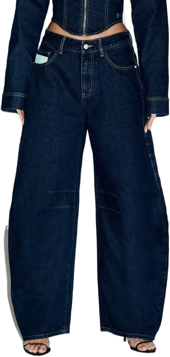 Джинсы, свободные, Dark Wash