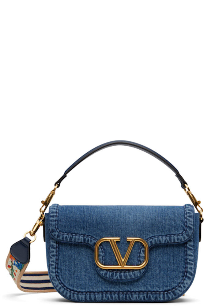 

Синяя сумка через плечо Alltime Denim Valentino Garavani