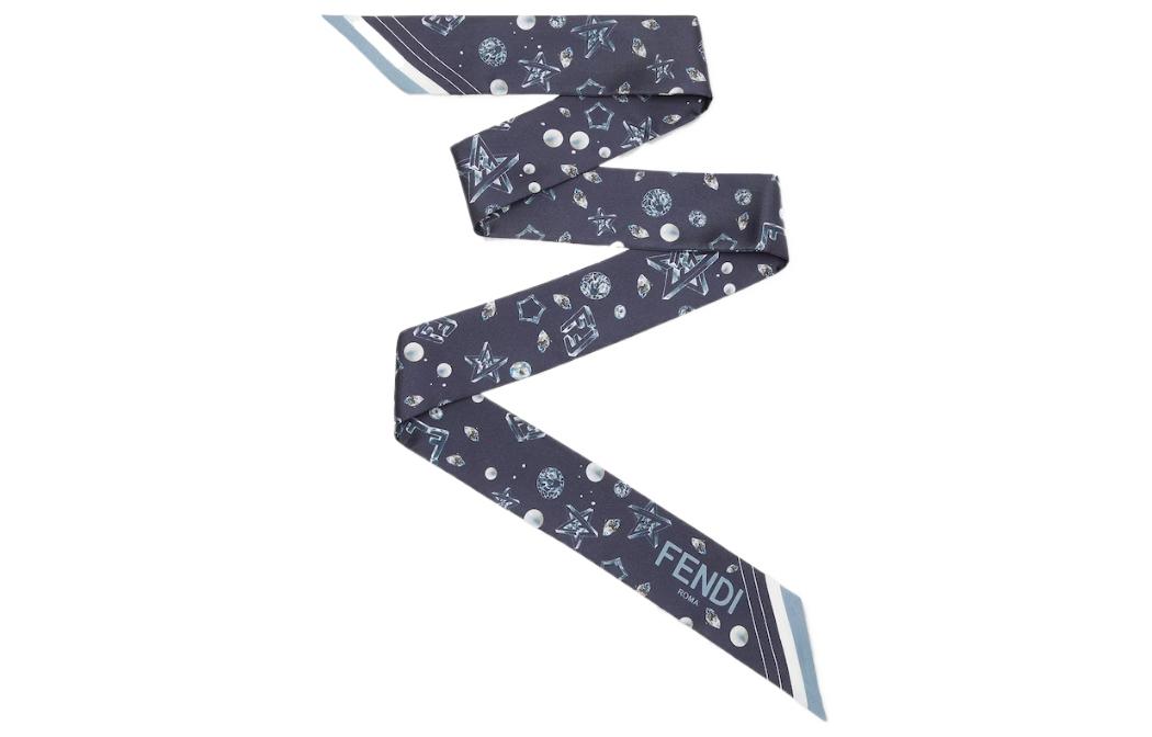 

Fendi Шелковый шарф женский синий