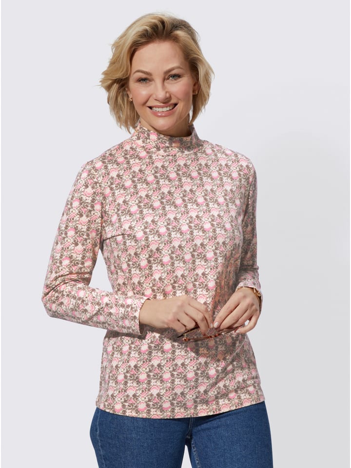 

Рубашка с воротником-стойкой и принтом в виде античной розы WITT WEIDEN