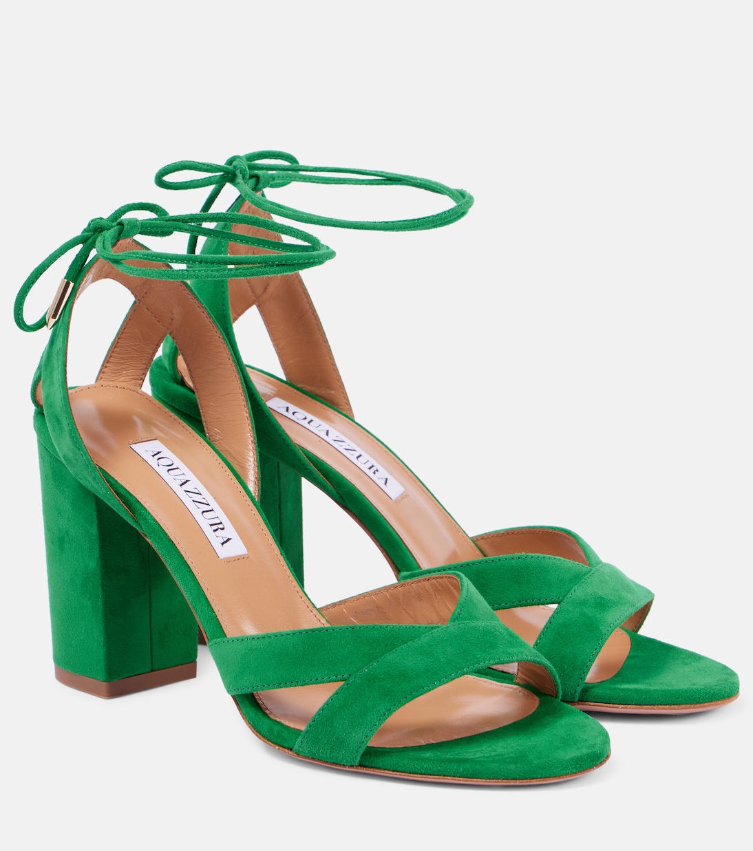Замшевые сандалии Very Ari 85 Aquazzura, Rich Emerald