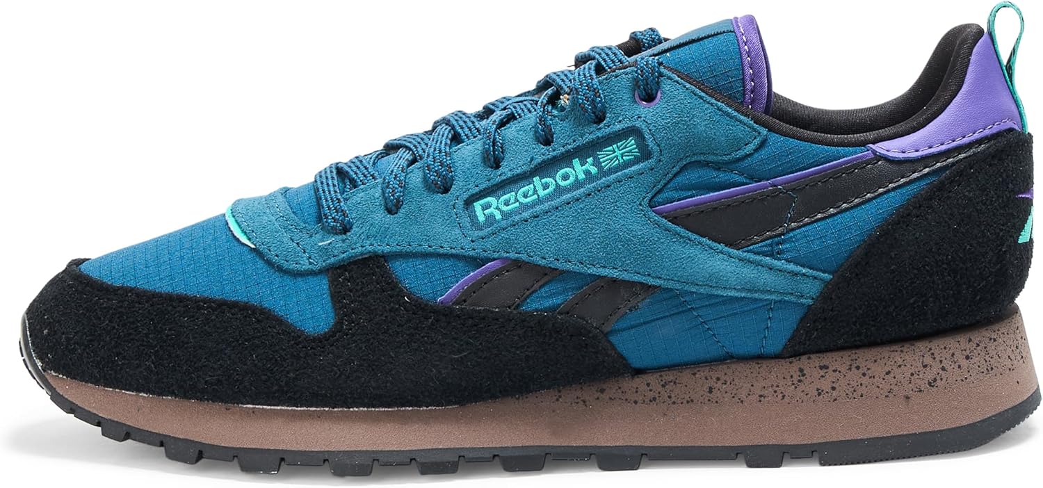 Классические кожаные кроссовки для взрослых, унисекс V1 Reebok, черный/синий/коричневый — фото 2