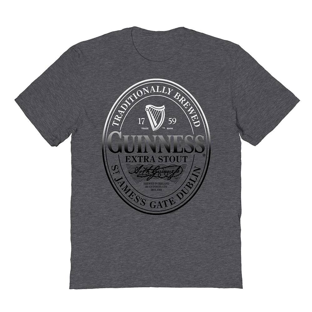 

Мужская футболка с рисунком Guinness James Gate Licensed Character, серый
